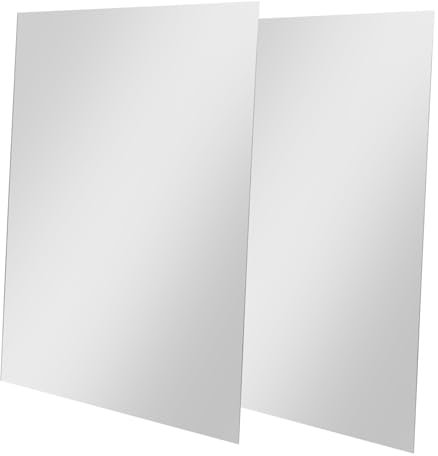 Zerodeko 2pezzi Specchio Adesivo in Acrilico Piastrelle Specchio Autoadesive Specchi Decorativi Da Parete Fogli Di Per Pareti Adesivi Da Parete