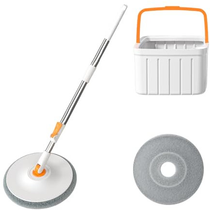 Yonuaret Mopp mit Eimer, Mop -Eimer -Set mit Wringer | Mop -Eimer -Bodenreinigungssystem mit Wringer | 2 Fachfass Holz Fensterreiniger für Home House Apartment