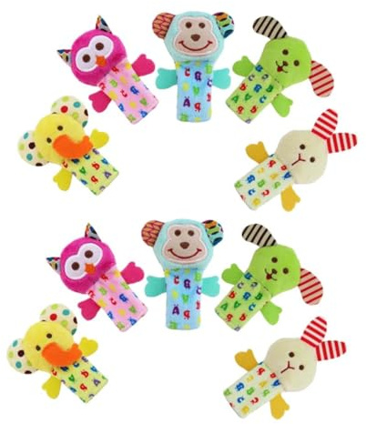 SUPVOX 10 Stück Teiliges Set Weicher Tier Fingerpuppen aus Hautfreundlichem Material Pädagogisches Fingerspielzeug für Kleinkinder für Geschichten Sensorische und Interaktives