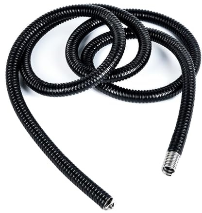 PVC Coated Liquid-Tight 304 Steel Flexible Metal Conduit for Industrial, Home Cables Management, Wiring and Protection(ID 10mm,3 Meters)