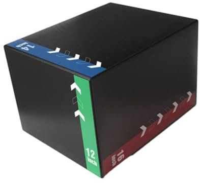 Amagogo Attrezzo per Esercizi di Salto con Box pliometrico 3 in 1, Multifunzione, ad Alta densità, Resistente, per l'allenamento a casa