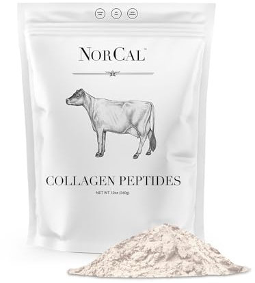 Norcal Hydrolyzed Collagen Peptides, 12oz | 20g Protein, 0g Carbs/Fat | Grass-Fed Brazilian Cows | for Easy Mixing & Bioavailability | US GMP Certified