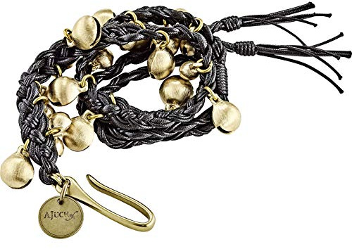 Meinl Cymbals Ajuch Brass Bells - Mittelgroßes Glocken Tamburin Soundeffekt für Schlagzeugbecken - Inklusive Leinentasche - Messing, Mehrfarbig (MABM) | Medium Ajuch Bell mit Haken zum Anbringen an Schlagzeugbecken, Trommel oder Ständer, Inklusive Beutel, Messing