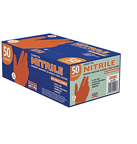 GUANTI NITRILE SPESSORATO MONOUSO - 1068010 - Per uso profession