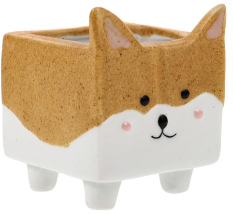 UPKOCH Macetas de cerámica para Plantas suculentas, Forma de Perro, Cactus, macetas, maceteros para Plantas pequeñas, decoración de Mesa