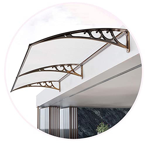 FZYE Toldo de Puerta, Ventana, toldo, Placa de policarbonato Transparente, Refugio para Lluvia y Nieve, Pasarela, cobertizo para jardín, Porche, toldo para Patio, tamaño Personalizado (