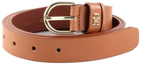 Tommy Hilfiger Damen Gürtel TH Timeless 2.5 Ledergürtel, Braun (Cognac), 135