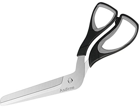 Asdirne Pizza Scissors, Pizza Cutter with Ultra Sharp Detachable Blade and Ergonomic Soft Grip, 10.3Inch, Black&Grey