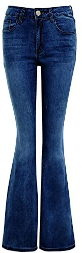 SS7 Femmes Denim Jean Flare évasés Extensible Bootcut Jeans Taille 34-44 Nouveau