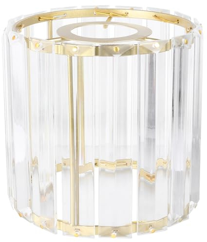 Crystal Lampshade Vintage Home Decor Globe Light Fixtures Glass Light Shade Vintage Lampshade Lamp Cylinder Crystal Wall Light Metal Golden Ceiling Light Cover Round
