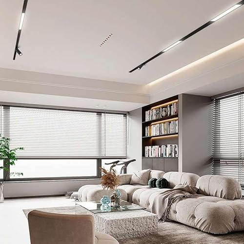 B·LED BARCELONA LED Lineare LED-Opalleuchte für Magnetschiene 48 V - 10 W - Schwarz - Neutralweiß