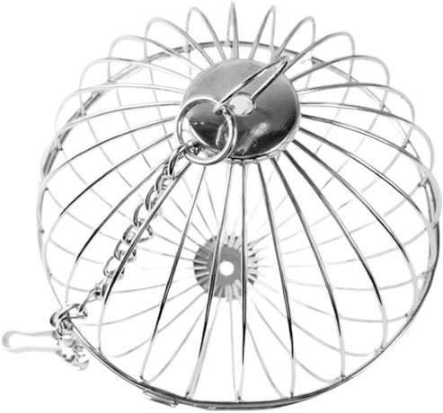 Yeory Hühnerfutterautomaten hängen 5.12 Zoll Edelstahl Elektropliertes Hühnerspielzeug für Stroh Stroh Gemüse Hühnerfuttermittel Hähnchen -Coop -Zubehör