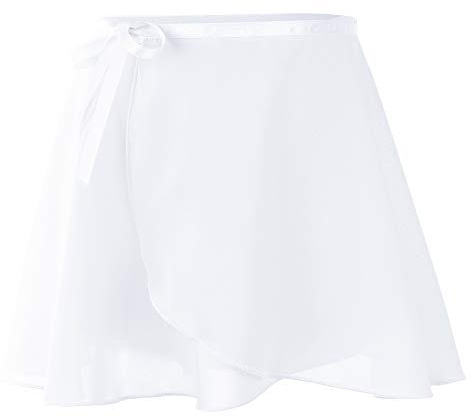 Ballettrock Mädchen Chiffon Ballett Wickelrock Tanzrock Verstellbare Taille Krawatten Ballett Rock Damen