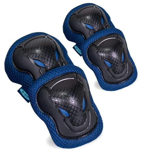 Micro Scooters | Children's Knee Pad Set | Suitable for Bikes, Skateboards, Scooters & Roller Skates | 3-7yrs | 4 Pack | Blue