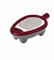 Grattugia in Acciaio Inox con Contenitore in Plastica - 3 Colori Assortiti - Dimensioni 20x10,5x5,5 cm - Ideale per Cucina e Preparazione Cibi (ROSSO)