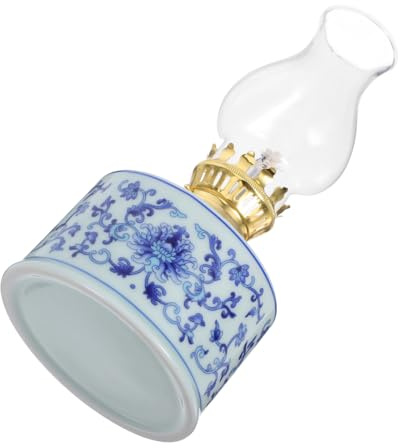 ABOOFAN Lámpara De Queroseno De Cerámica Vintage Decorativa para Interiores para Salas De Té y Hogares Luz Cálida y Ambiente Acogedor