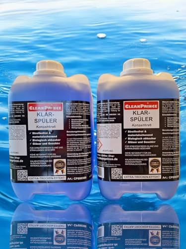 CleanPrince Klarspüler Konzentrat 10 Liter blau flüssig | Spülmaschinen Geschirr Besteck