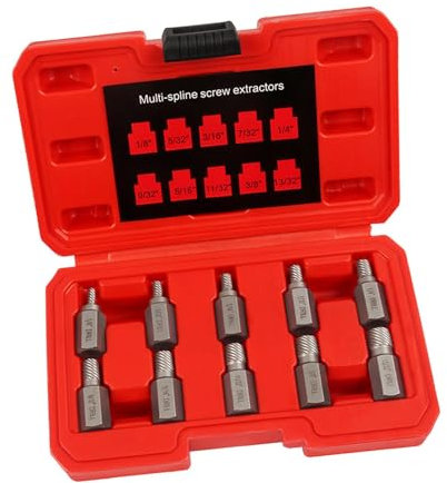 RPJFCPCS Extracteur de Goujon de Boulon Hexagonal en Acier, Boulon dénudé, Kits d'extraction de Boulon Multi-écrou, extracteur de vis endommagé,
