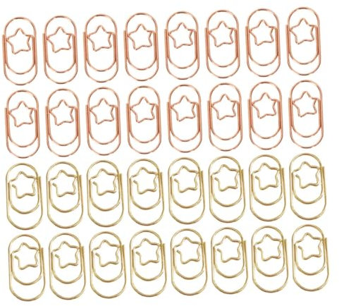 BCOATH 50stücke Metall Büroklammern Mit Stern-design Zum Ordnen Von Dokumenten Als Lesezeichen Aufhängen Von Fotos Robust Und Vielseitig Einsetzbar