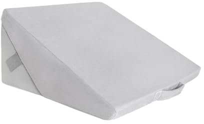 LZTET Keilkissen Bett Kopfteil,Memory Schaum Lesekissen-Ergonomischer Bettkeil FüR Reflux,Zur UnterstüTzung Von Beinen Knien,Perfekt RüCkenkissen Beim Spielen(Size:56 * 56 * 30cm,Color:Grey)