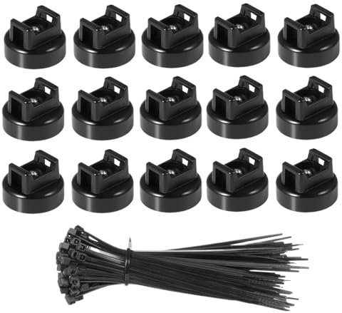 Kanoauo Magnetischer Kabelhalter, 15-teiliges Ladekabel Organizer Set, Multifunktionaler Kabelbindungshalterung Mit Befestigungsclips Für Wand, Arbeitsplatz, Küche & Mehr