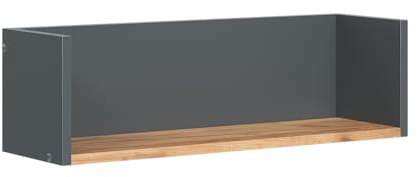 Vicco Wandregal Viktor, Anthrazit/Goldkraft Eiche, 67.8 x 20 cm | zur Wandmontage für Bücher, Dekoration oder Badutensilien
