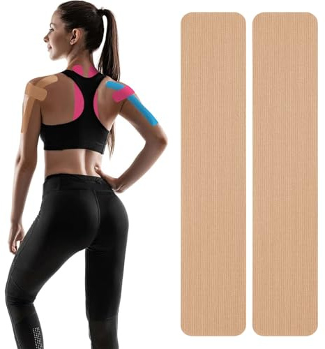 flintronic 40Pezzi Elastica Nastro Kinesiologico, Nastro Sportivo Super Adesivo, Impermeabile e Ipoallergenico, per Il Ginocchio, Articolazioni, Supporto Muscolare, Basket, Arrampicata(5cm x 25cm)
