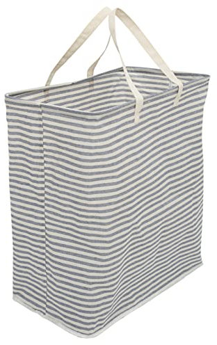 Ciieeo Panier à Linge Pliable Lin Grand Bac de Rangement pour Vêtements et Jouets de Rangement Portable pour Maison Bleu