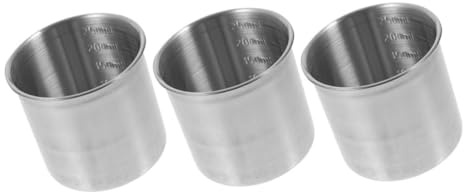 MOTHNUR Misurino Multifunzione in Acciaio Inossidabile Da 250 Ml Per Cucina, Contenitore Di Misurazione Robusto Tacche Precise, Utensile Per Cottura Al Forno Set Da 3 Pezzi Senza Manico