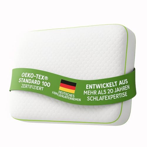 hERZtal Kopfkissen 40x80 Nackenkissen Kopfkissen Orthopädisches Kissen Ergonomisches Kissen 80x40 Pillow Nackenschmerzen Memory Foam Kissen Pillows for Sleeping Ergonomisches Kissen (Höhe: 12 cm)