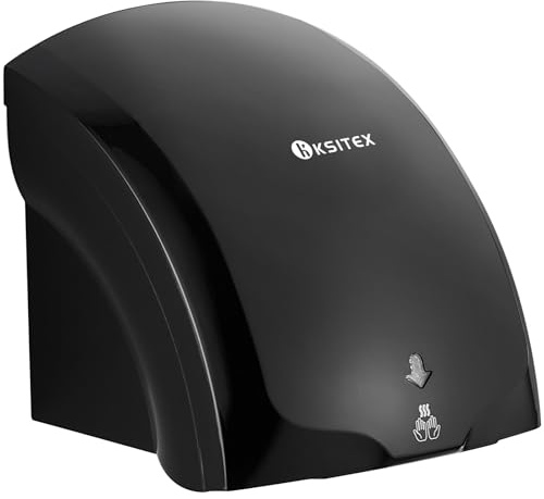 KSITEX Hand Dryer,Automatic High Speed Hand Dryer Commercial Electric Dryers Wall Mounted for Bathroom Kitchen and Toilet 1400W Black