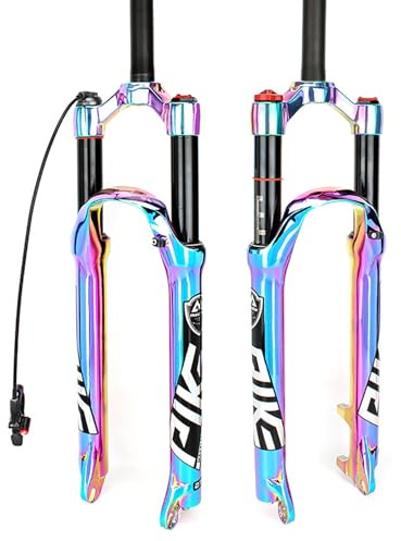 KUNYOS Forcella Ammortizzata per Mountain Bike 26 Pollici Ammortizzatore Ultraleggero 1-1/8 27,5 29 ER Escursione Forcella Anteriore MTB 120 mm,Remote Lock,29inch