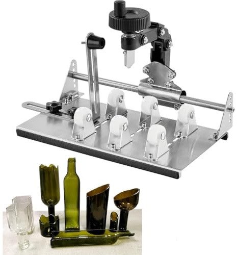 Kit Tagliabottiglie In Vetro, Tagliavetro di Precisione DIY per Bottiglie Quadrate, Rotonde e Irregolari, Kit di Utensili per il Taglio del Vetro