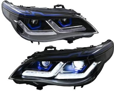 atuo Faro principal Compatible Con Serie 5 E60 E61 2005 2006 2007 2008 2009 2010 Incluye 1 Juego De Faros Delanteros De Proyector (izquierdo + Derecho) Con Luz Diurna (DRL).