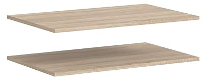 xonox.home – Schrank-Zubehör Einlegeboden-Set Kopenhagen 2X 77x48 cm in Sonoma Eiche – 2er Pack Fachboden/Regalboden für 2-türigen Kleiderschrank – Extragroßes Zubehör