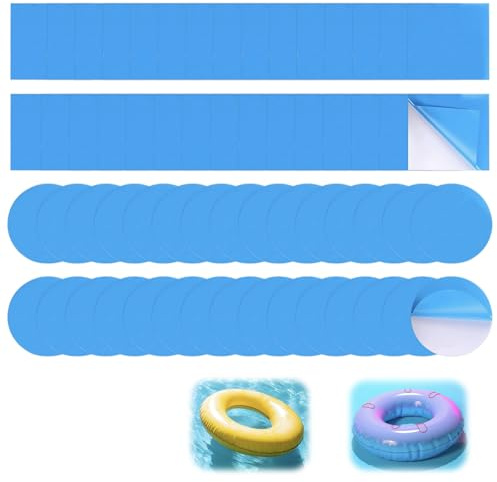 SNONESIY 60 Pcs Pool Reparaturset Pool Flicken Unterwasser Poolflicken Selbstklebend Unterwasser Poolfolie Reparaturset Poolreparatur Set zur Reparatur Verschiedener Aufblasbarer Wasserprodukte