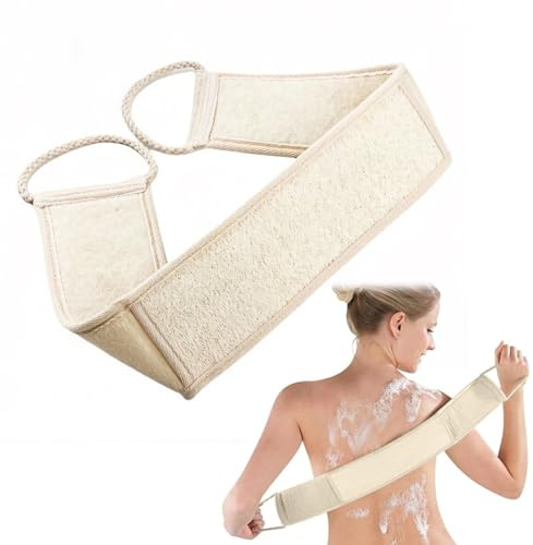 ZUWIJEQ Spazzola Bagno Schiena, Lavaschiena per Doccia, Spugna Doccia Schiena, Luffa Spugna Naturale per La Schiena, Scrubber per La Schiena, Loofahs Esfoliante per Uomini, Donne, Doccia, Massaggio
