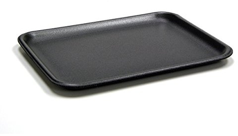 CKF 4SB, #4S Black Foam Meat Trays, Disposable Standart Supermarket Meat Poultry Frozen Food Trays, 500-Piece Bundle