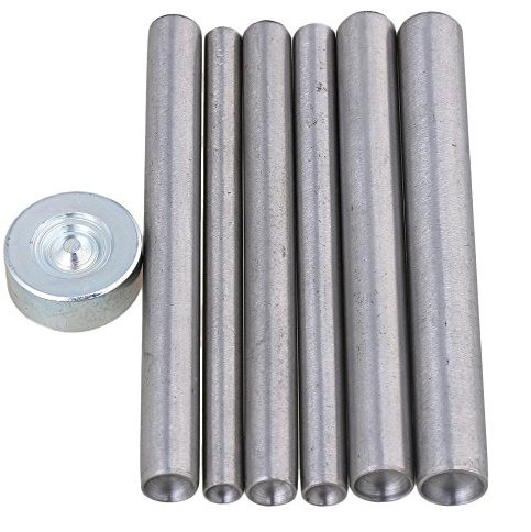 Lederhandwerk Puncher Stick Niet Install Tool 5-10mm Lederwerkzeuge mit Base Pack von 6