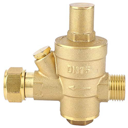 Réducteur de pression, DN15 1/2 Soupapes de réduction de pression d'eau en laiton Valve de régulateur de pression de contrôle de l'eau pour épurateur d'eau, énergie solaire