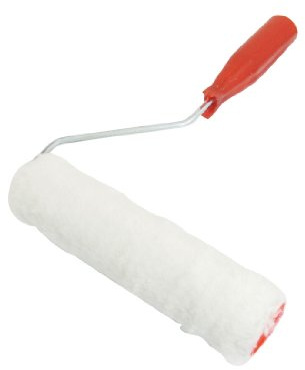 Aexit 7.5 Red Plastic Handle White Cotton Fabric Nap Cover Varnish Paint Roller Brush (c15c9b0daa93c273c6ab9fc0c9f97724)