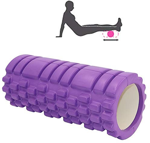 Faszienroller Rolle Für Rücken Turnhallenrolle Rückenmassagerolle Beinrolle Fitness Roller Schaumstoffrolle für tiefe Gewebemuskelmassage Übungsrolle 1-purple,33cm