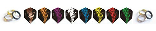 THOR-DARTS®™ Exclusiv-Line: 150 Micron F2 Darts Flights HD-280 schwarz Dart Flys extra Lange haltbar Thickness 150 mic Ultra Strong