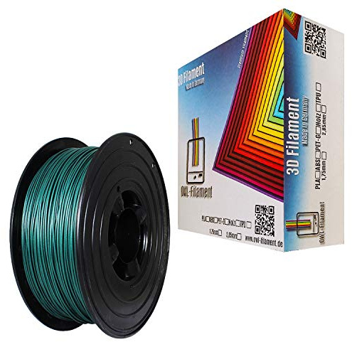 OWL-Filament 3D-Drucker PLA 1,75mm 1kg Spule Rolle (Grün Metallic)