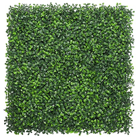 Bybeton Artificial Grass Backdrop Wall,20x 20(16pc) Boxwood Panels Indoor Outdoor Privacy Protected Fake Grass Wall Panels,UV-Anti, Greenery Wall Backdrop for Garden,Balcony Privacy Screen décor