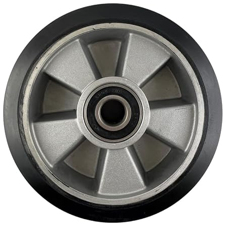 Hubwagen Rad Gummi 200 x 50/60 mm, Achse 20 mm - Ersatzrad inkl. Kugellager