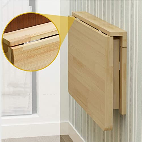Wandklapptisch Klapptisch,Tisch ausklappbar Küchentisch Esstisch klappbar aus Holz An der Wand hängender länglicher und Esstisch, Schreibtisch, Frühstückstisch Schreibtisch Mehrzwecktisch (100*60cm)