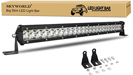 SKYWORLD Slim Spot Led Arbeit Light Bar 20 Zoll 51 CM 144W Lichtbalken | Led Arbeitsscheinwerfer Bar 12V 24V Zusatzscheinwerfer Offroad Scheinwerfer für 4x4 Offroad Traktor ATV UTV SUV LKW