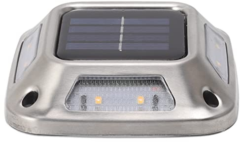 AUNMAS Solar Bodenleuchte Wandleuchte Wasserdichte Stehleuchte 8 LEDs Warmes Licht Solar Gartenleuchte Wand Dekoleuchte Außenhöfe Auffahrt Markierungsleuchte Landschaftsleuchte