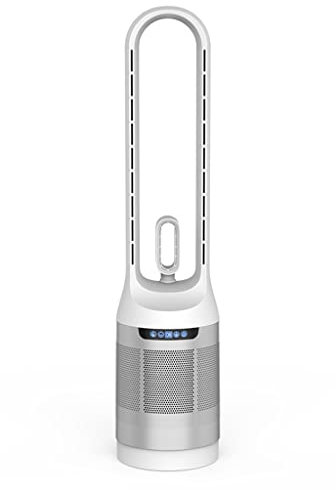Ventilador Sin Aspas, Ventilador de Piso Interior de Ocho Velocidades con Control Remoto Inteligente, Ventilador de Torre de Enfriamiento Grande, Ventiladores de Piso de Pie for Sala de Oficina En El